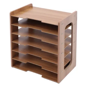 7Tier Wood Office Paper Organizer
