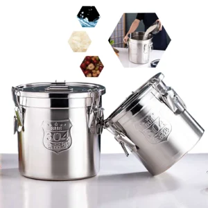 6L/12L Stainless Steel Container, Locking Clamp