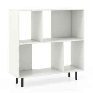 Open Shelf Bookcase with 4 Compartments