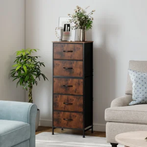 48IN Dresser For Bedroom With 5 Fabric Drawers