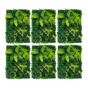 6PCS 60x40cm Artificial Grass Backdrop Wall, Greenery Walls