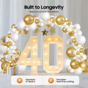40 Light Up Numbers,40th Birthday Party